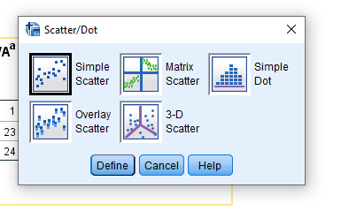 Screenshot of SPSS document